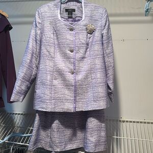 Midnight velvet skirt suit purple size 12 NWT!